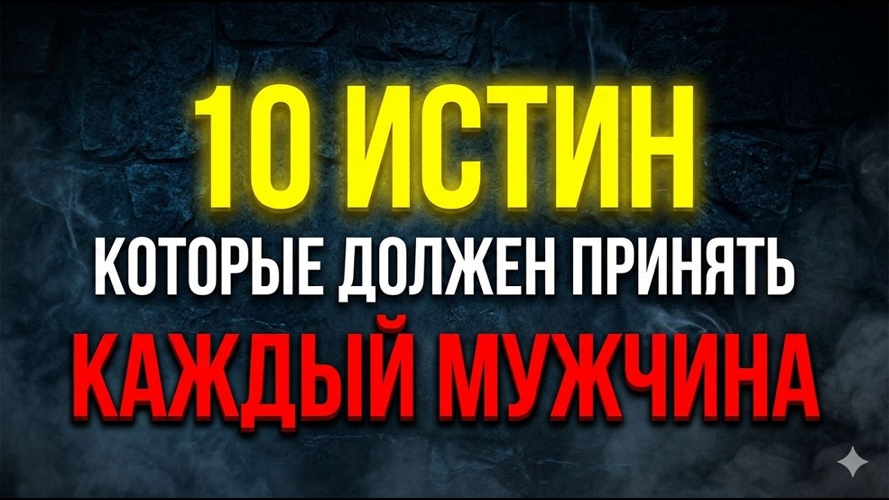 10 ИСТИН, КОТОРЫЕ ДОЛЖЕН ПРИНЯТЬ КАЖДЫЙ МУЖЧИНА