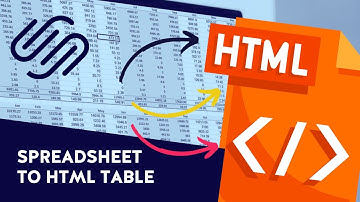 How to Convert a Spreadsheet to a HTML Table - No understanding of code needed!