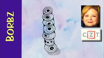 The 100 Day Project 2019 || 100 Days of Zentangle ® || Day 88 BORBZ