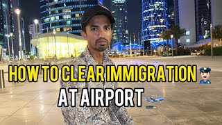 How to Clear Immigration at Airport ✈️😳👮🏻‍♂️ #immigration #immigrationquestions #travelling
