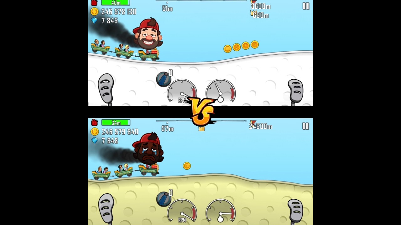 Kiddie Express Overheat Test 🔥 Snow vs Desert - Hill Climb Racing