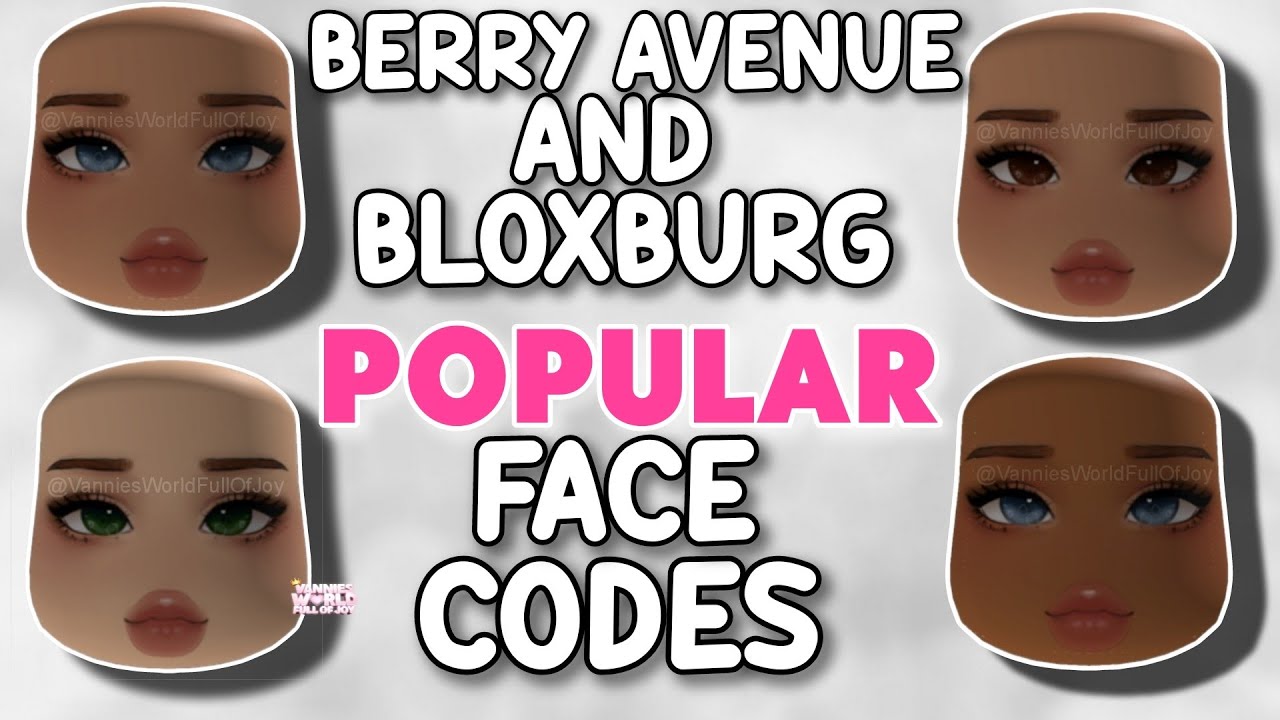 Roblox popular face codes! 