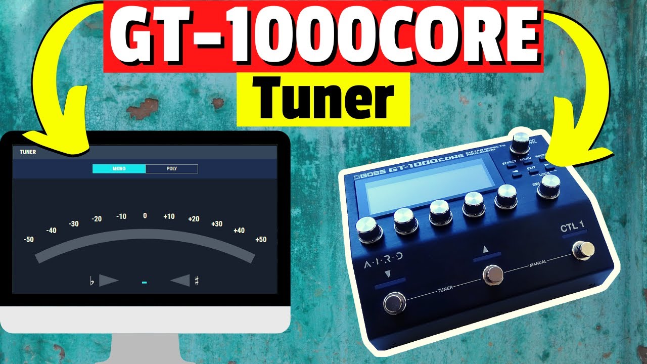 Boss GT-1000Core Tone Studio Tutorial - Tuner - YouTube
