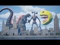 Siren Head VS Pacman And Godzilla (Full Version) [3DCG]