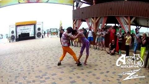Aleksandr Levchuk & Anna Galenda. Bachata Demo after class. Azov Sea Fest 2018