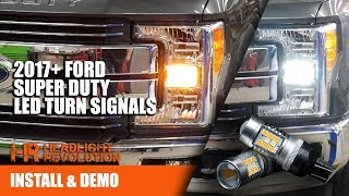 LED Front Turn Signal Bulbs 2017+ Ford F250 F350 Super Duty Amber or Switchback