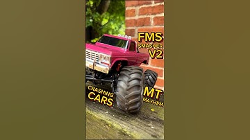 My FMS FCX24 Max Smasher V2 takes on car-crushing adventures!