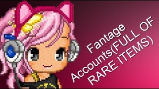 Free Fantage Accounts Full Of Rare Items-September 1St 2016