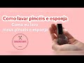 Como lavar esponjas de maquiagem e pincéis de produtos cremosos!!