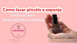 Como lavar esponjas de maquiagem e pincéis de produtos cremosos!!