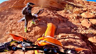 Riding Insane Cliffs, Thrashing my KTM Helping a Stranger!