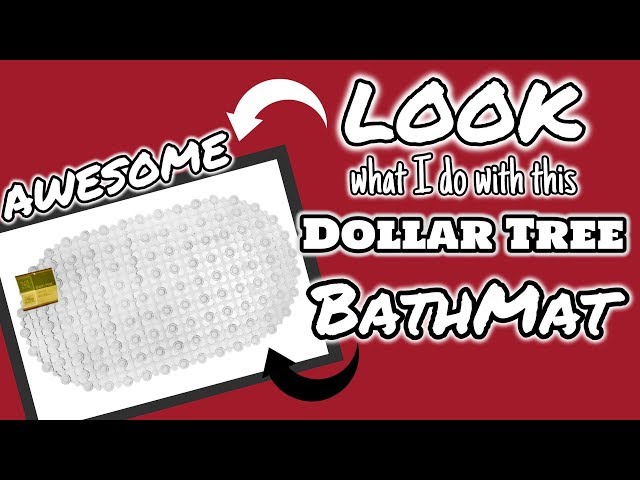 DIY Dollar Tree Stone Bath Mat Tutorial