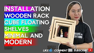 How to Install Wooden Rack Cube Floating Book Shelves