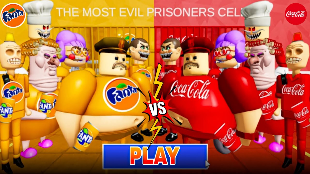 FANTA VS COCA-COLA BOSSES PRISON RUN! (Obby) NEW SCARY ROBLOX (#roblox)