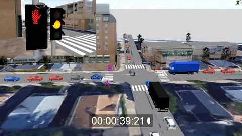 Traffic Simulation Vissim - 700 cars/h - 2 Lanes