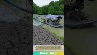 Making Lake Walls From Mud Sludge Suction Machine For Fish Pond