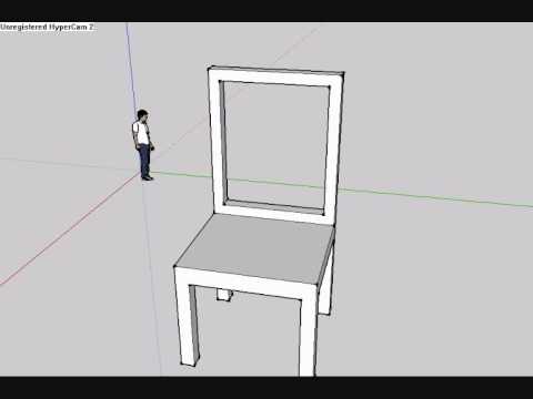How to make a chair in Google Sketchup - YouTube