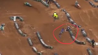 BRUTAL Dylan Ferrandis Crash; 250 SX Atlanta Triple Crown 2018