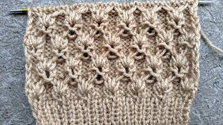 Knit Lace Knots Stitch by Crazy Hands Knitting & Crochet 743 views 3 months ago 19 minutes