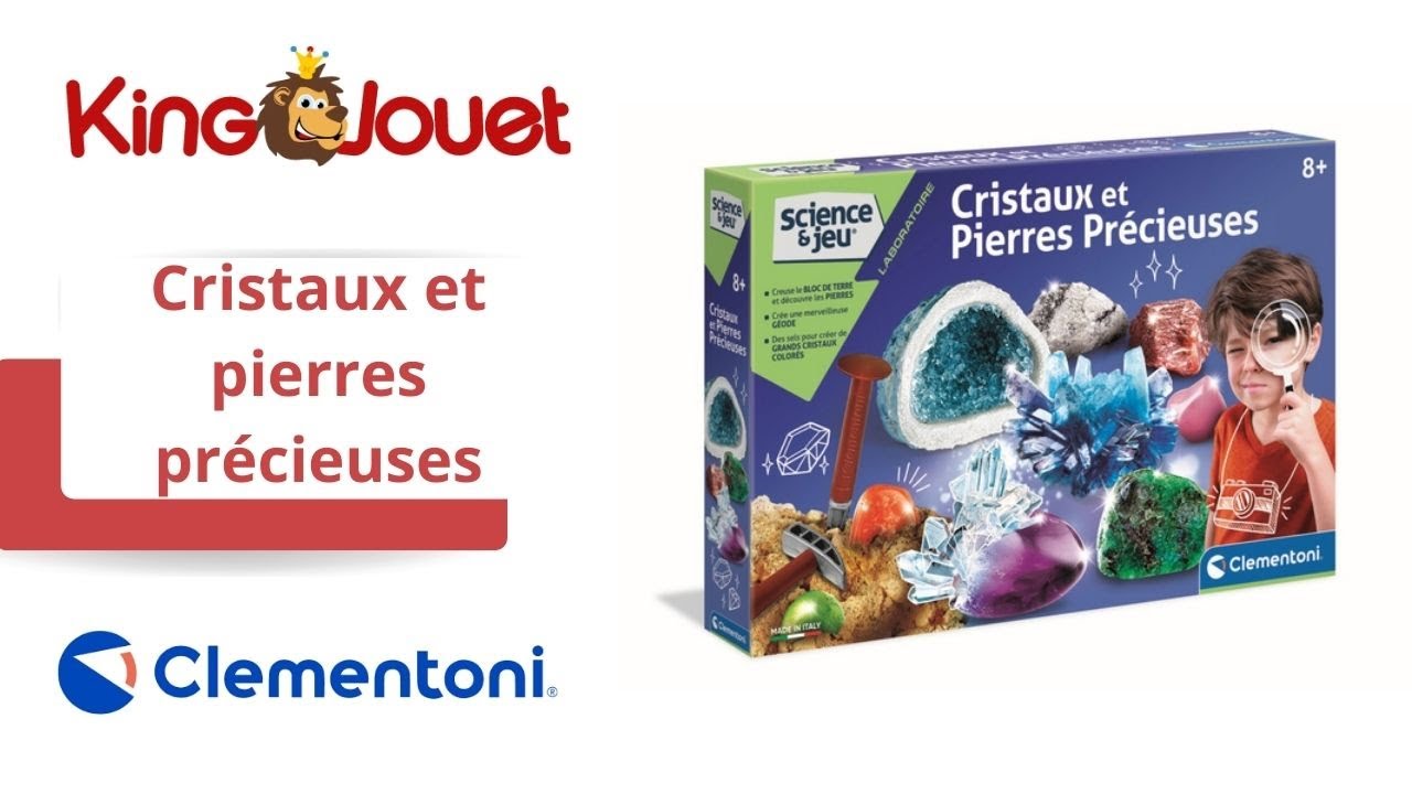 Cristaux et pierres précieuses Clementoni : King Jouet, Jeux scientifiques  Clementoni - Jeux et jouets éducatifs