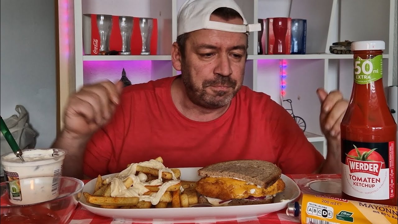 Chicken Sandwitch mit Jumbo Pommes & Werder Ketchup