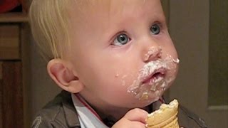 Babies Eating Ice Cream for the First Time Compilation 2015 [NEW]