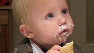 Babies Eating Ice Cream For The First Time Compilation 2015 New