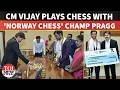 CM Vijay Honours Norway Chess Champion Praggnanandhaa With Rs 50 Lakh In Chennai