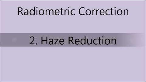 GLS612 LAB 3 RADIOMETRIC CORRECTION steps in ERDAS