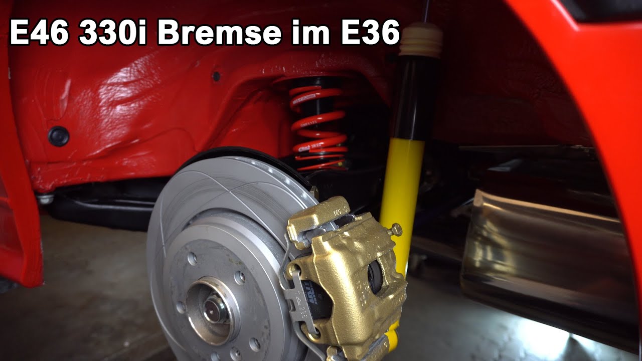 BMW E36 Umbau auf E46 330i Bremse QUALITATIEF YouTube