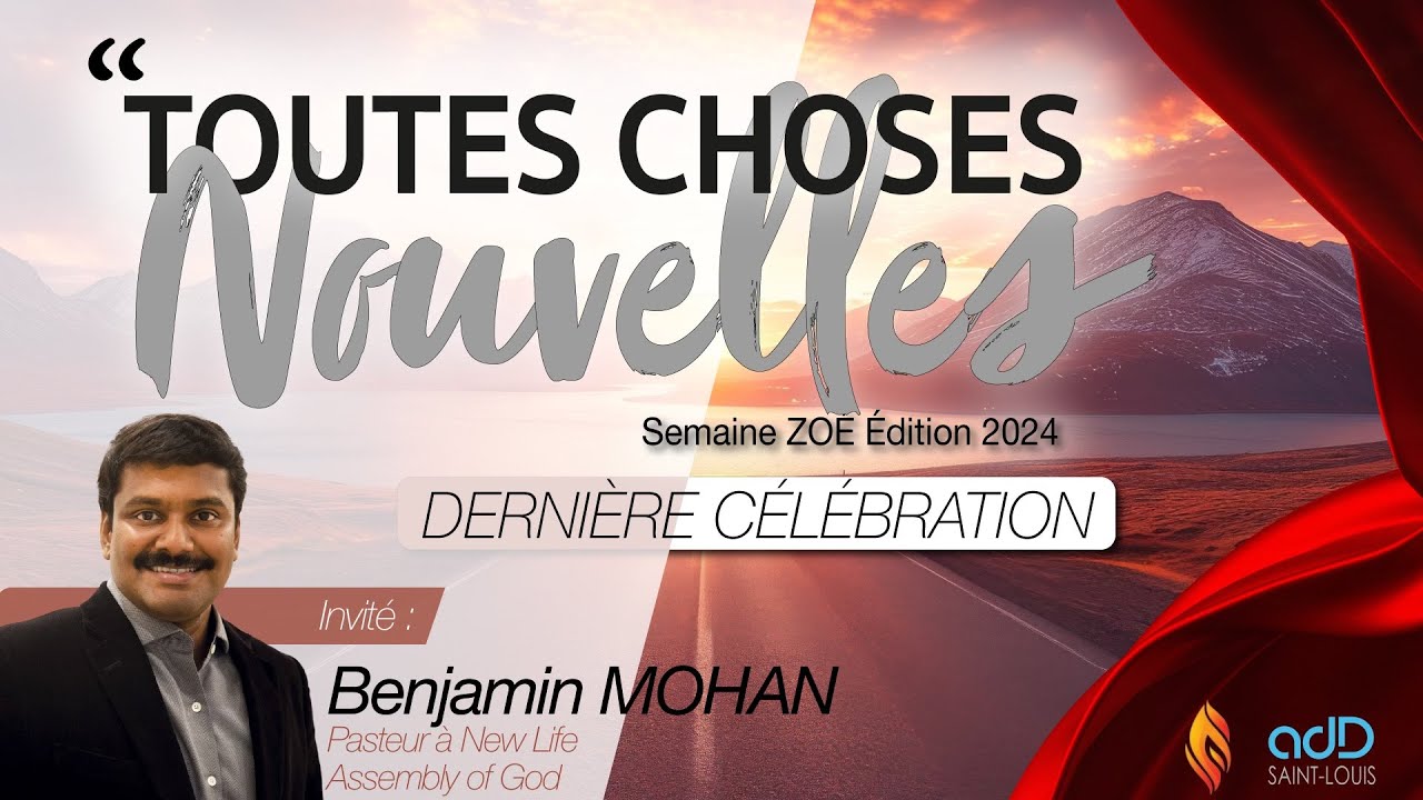 Benjamin Mohan Raj Zoé-Dernière Célébration | Pasteur Benjamin MOHAN | Assemblée de Dieu ...