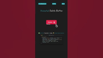 🔥 Delete Button with Hover & Click Animation #webdevelopment #coding #animation #shorts