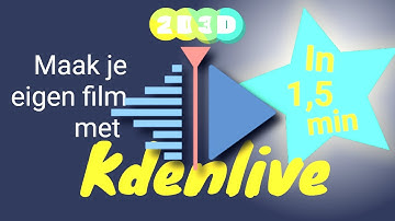 Kdenlive in 1,5 min - Open Source jouw dikke film maken