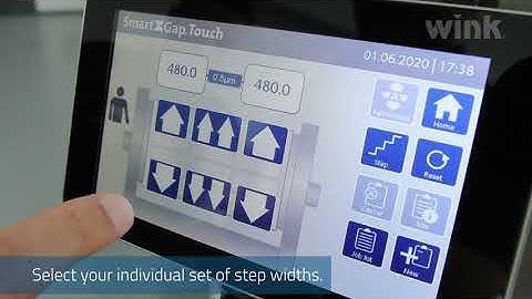 Wink SmartGap® Touch: setting the adjustment step width