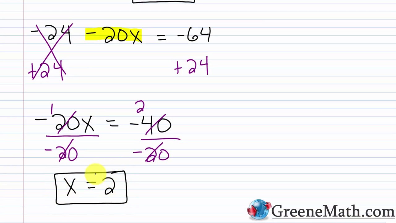 Solving Linear Equations in one Variable - YouTube