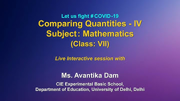 Live Interaction : Comparing Quantities - IV