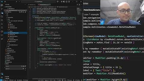 basic requirements for Kotlin note taking app