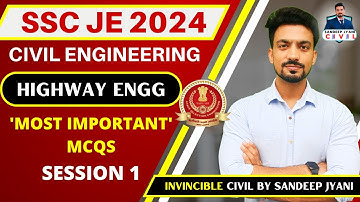1. Highway Engineering | Most Important MCQs of Civil Engineering 2024 #sandeepjyani #sscje2024civil