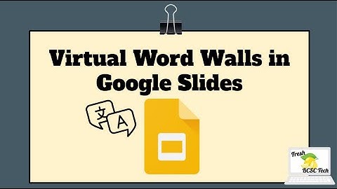 Virtual Word Wall for Vocabulary and Language Support How-to Tutorial