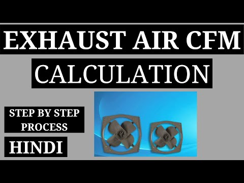 How to calculate air flow rate of exhaust fan I Toilet CFM calculation I Hindi
