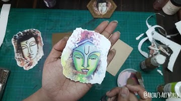 Facebook live | Decoupage with mixed media technique | Archana Sehgal | Archu