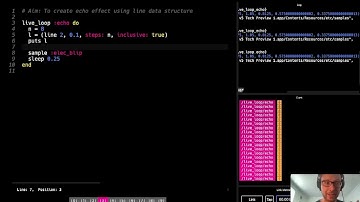 Sonic Pi Tutorial - Creating Echo effect with line data structure