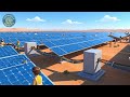 Overhead View of Solar Power Plant Installation   Workers Building a Clean Energy Future