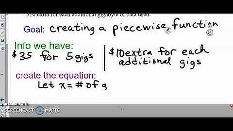 Piecewise Functions Word Problems Ex 1
