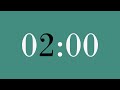 2-Minute Countdown Timer | Sea Turtle Green × (White Smoke × Black)