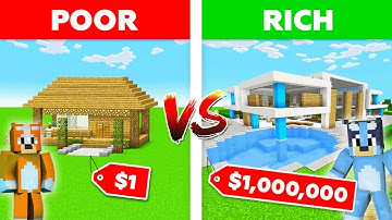Bluey and Bingo $1 vs $99999 BUILD CHALLENGE Modern House in Minecraft