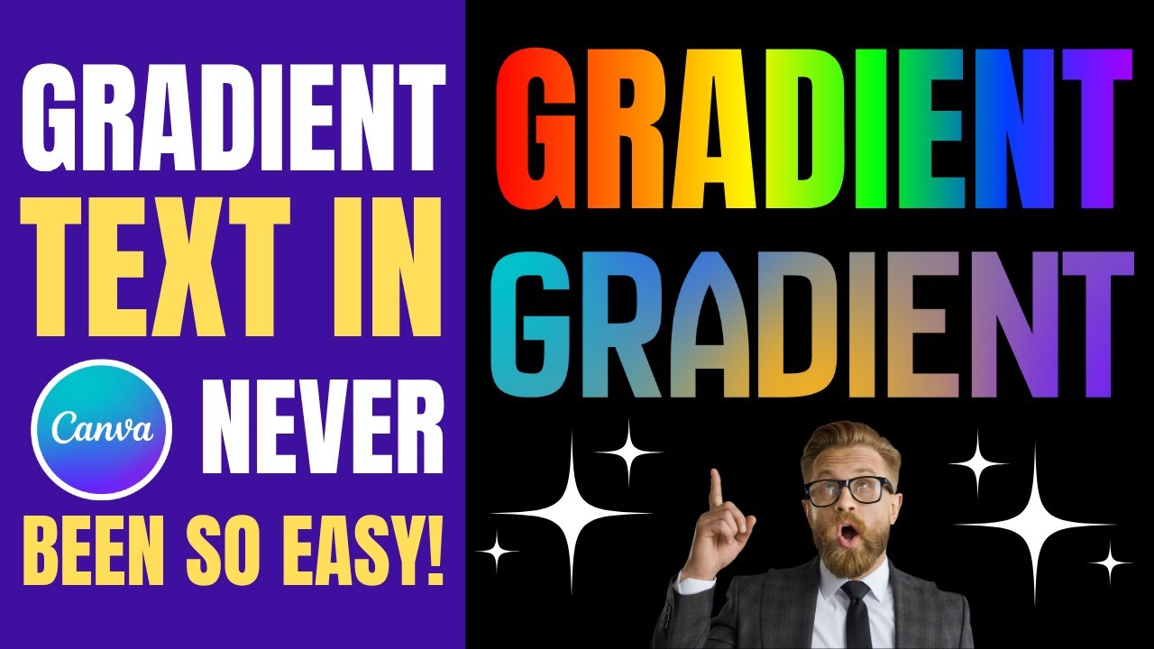 How to make gradient text in Canva - YouTube
