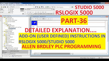 ADD ON INSTRUCTIONS  in RSLOGIX 5000/LOGIX DESIGNER Software (P6) PART-36 #ALLENBRADLEY #PLC