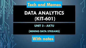 Data Analytics (BCS052) | Unit 3 | Part 1 - AKTU