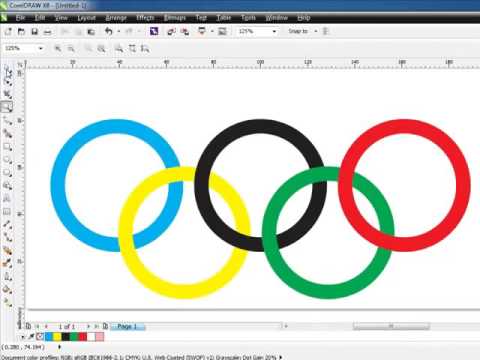 Tutorial cách vẽ logo olympic bằng corel Cho người mới bắt đầu